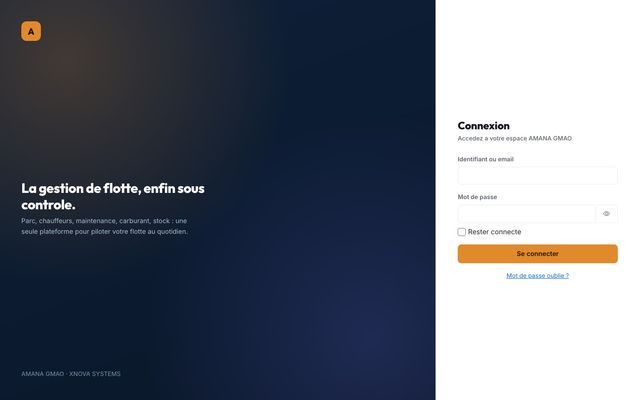 Écran de connexion de Flotix GMAO : « La gestion de flotte, enfin sous contrôle »