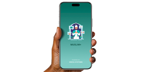 L'application Muslim+ ouverte sur un smartphone